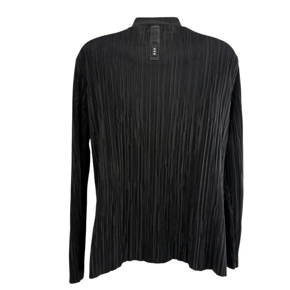 Jamie Sadock Black Crinkle Pleated Golf Jacket Shirt Small Full Zip Front Womens - Picture 7 of 16